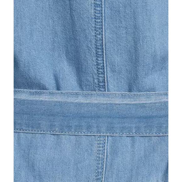 Gianni Bini Charlie Long Sleeve Denim Romper Jumpsuit Utility Blue US 0 NWT - Picture 3 of 10